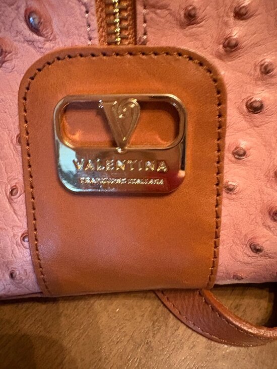 NWOT Rare Valentina Italian Ostrich Leather Backpack/Handle Bag. main image 10